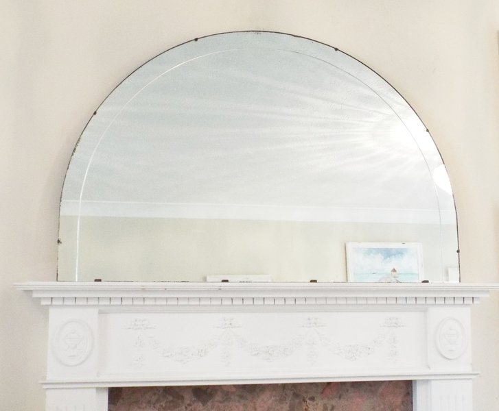 Half Round Frameless Feature Wall Mirror