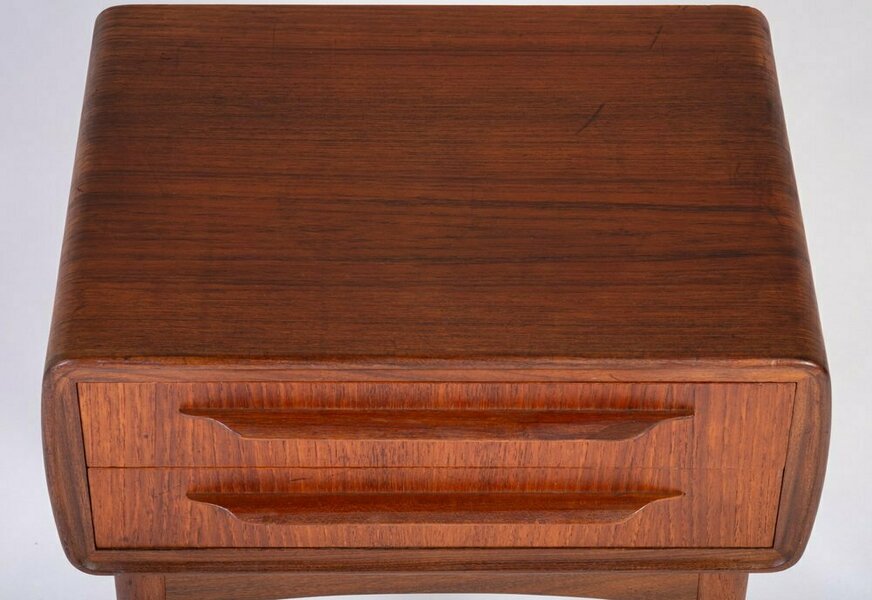 Bedside Table In Teak By Johannes Andersen For Cfc Silkeborg, 1960s photo furniture