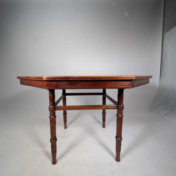 E W Godwin (Style Of). An Aesthetic Movement Walnut Octagonal Centre Table photo furniture