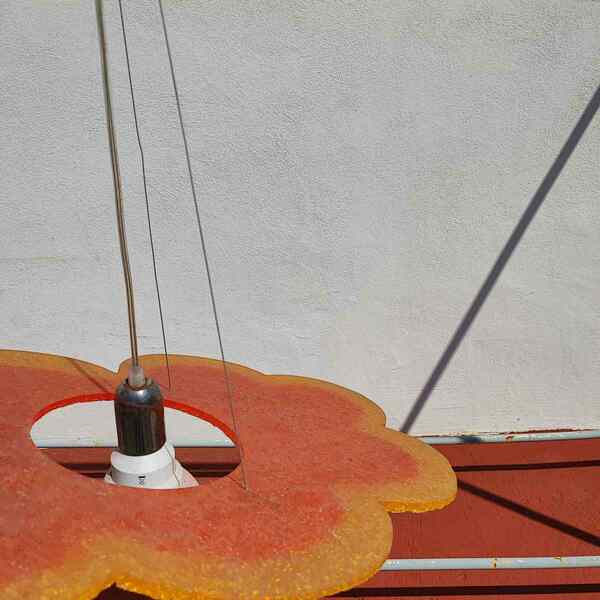 Pop Art Chandelier In The Shape Of A Flower In Vintage Resin photo furniture