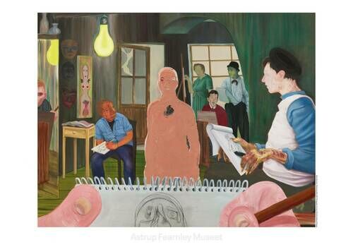 Original Nicole Eisenman Exhibition Poster   The Drawing Class   Authentic Museum Print