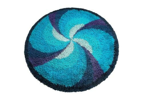 Extra Large Original Scandinavian High Pile Rya Rug By Ege Taepper, 1970s