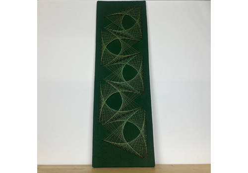 Mid Century Green String Art, Mid 20th Century