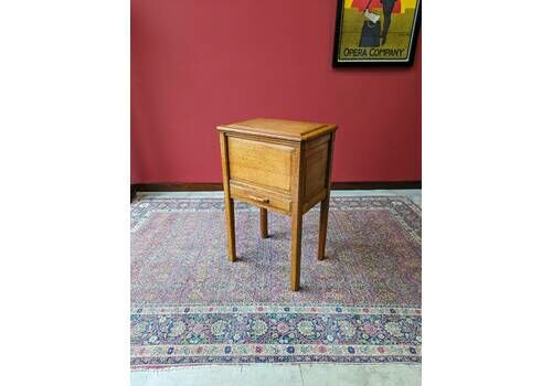 Vintage Light Oak Sewing Table / Bedside