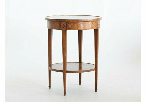 Geometric Marquetry Side Table