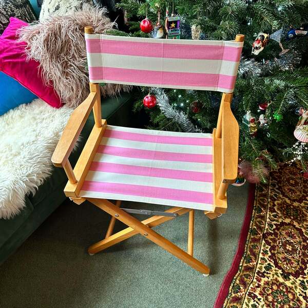 Candy Stripe Directors Chair (Pink) Vinterior