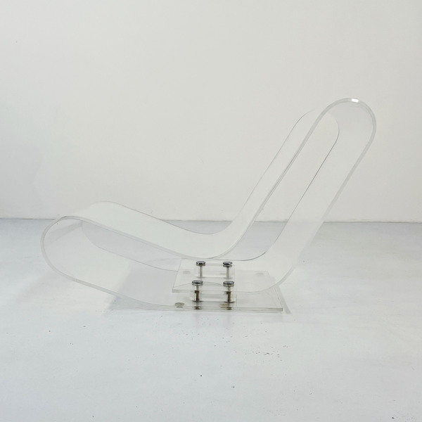 Lucite Lcp Lounge Chair By Maarten Van Severen For Kartell, 1990s