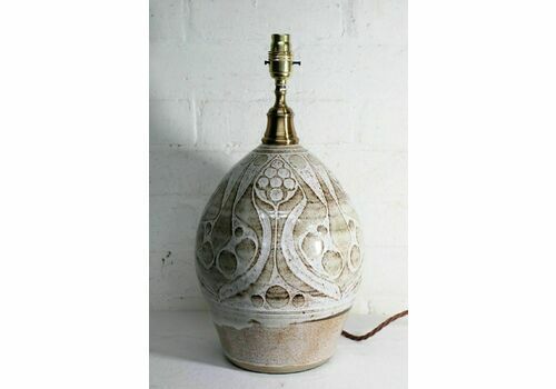 Table Lamp Studio Pottery Robert Tarling English Vintage Ceramic Lamp 1960's