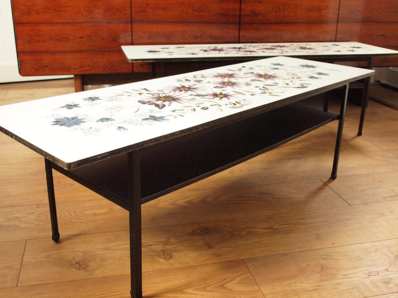 Vintage Pair Of Terence Conran For Habitat Floral Formica 60 S Coffee Tables Terence Conran Habitat Vinterior