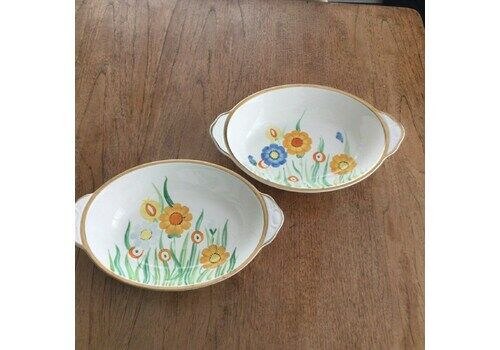 Grays Pottery Summertime 8586 Oval Serving Dishes Bowls X 2 Dorothy Tomes?