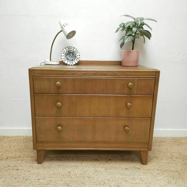 Harris Lebus Chest Of Drawers Mid Century Vintage Oak Retro Stylelegs