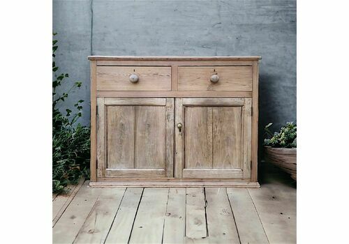 Antique Rustic Pine Sideboard Cupboard Cabinet Server