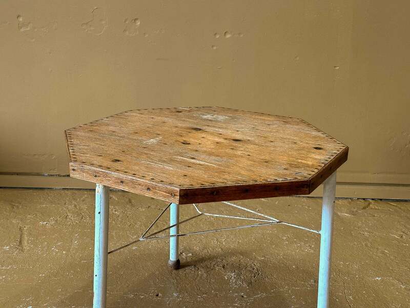 Octagonal Industrial Table photo furniture