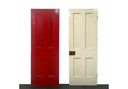 Antique Victorian 4 Panel Door   191 Cm X 70 Cm