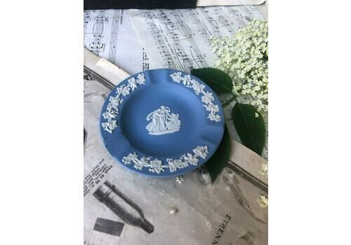 Wedgwood Blue And White Jasperware Ashtray