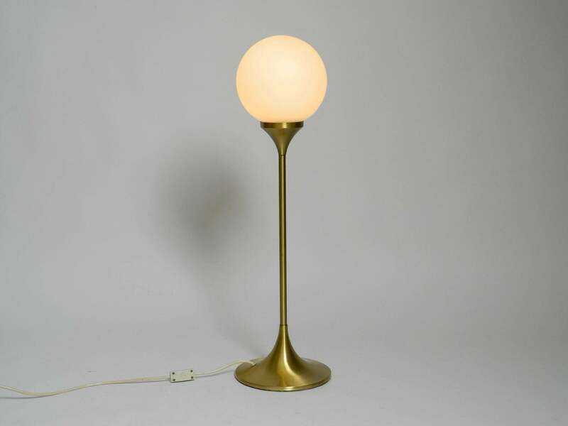Beautiful Large 1960s Table Or Floor Lamp With A Large Glass Ball From Sölken photo furniture