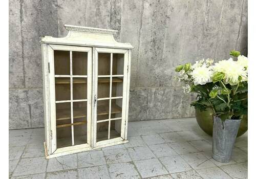 Small Shabby Chic Glazed Wall Mounted Cabinet
