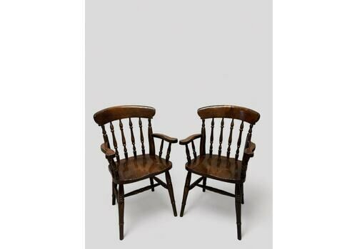 Vintage Pair High Quality Captain's Windsor Chairs / C1930 / Free Delivery