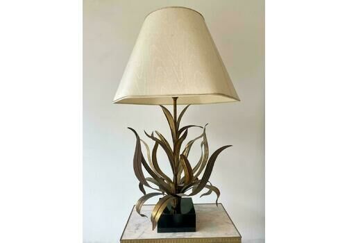 Vintage French Palm Lamp, 1970s