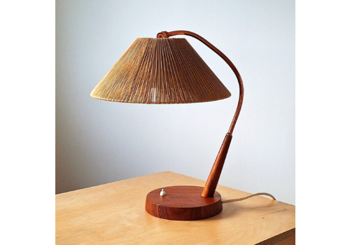 Mid Century Teak Lamp By Temde Leuchten 1960s
