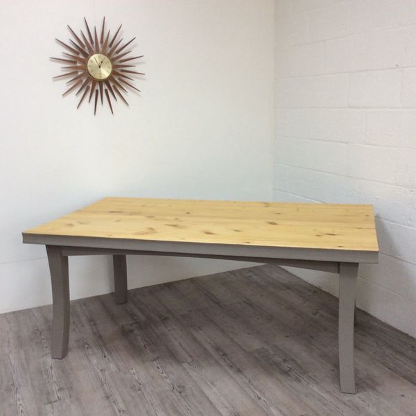 Large 6ft Refurbished Farmhouse Solid Pine Kitchen Dining Table