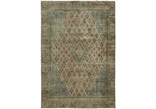 Handmade Persian Beige Vintage Large Area Rug 265 Cm X 376 Cm