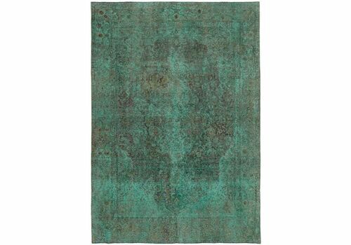 Handmade Persian Turquoise Overdyed Large Area Rug 238 Cm X 336 Cm