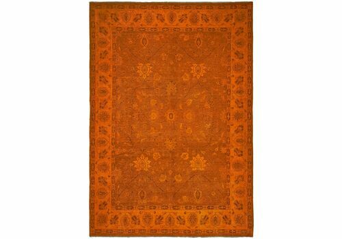 Handmade Orange Overdyed Large Area Rug 267 Cm X 372 Cm