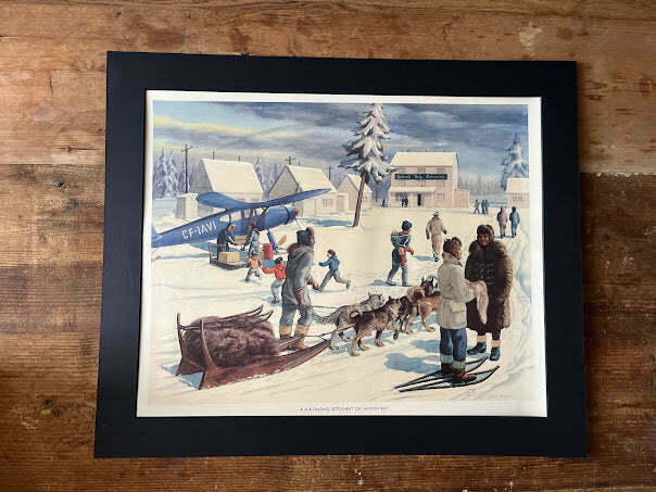 Vintage 1950s School Poster 'Fur Trading In Hudson Bay John Rignall ...