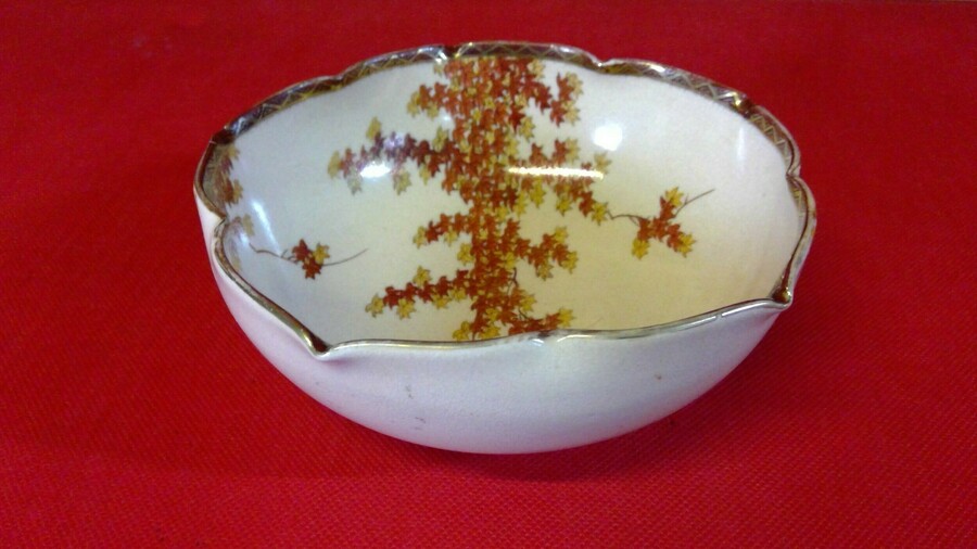 Japanese Satsuma Multi Foiled Shaped Bowl Of Fine Quality, Late Meiji Period.Artist Signed photo furniture