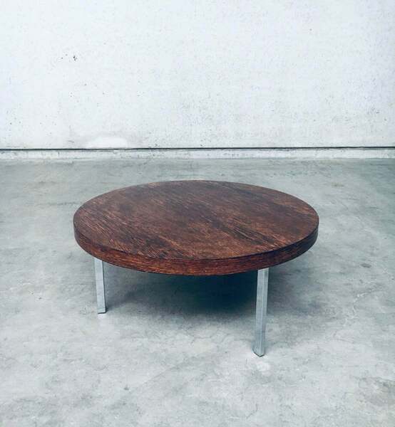 Midcentury Modern Dutch Design Tripod Coffee Table, Netherlands 1960's photo furniture