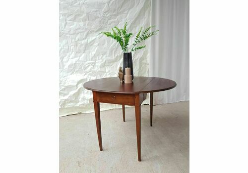 Vtg Antique Mahogany Drop Leaf Extendable Dining Sofa Side Table Retro