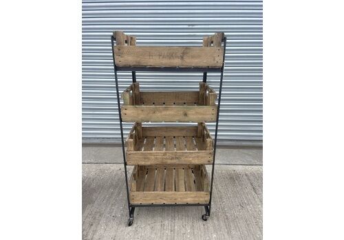 Reclaimed Bulb Tray Trolley