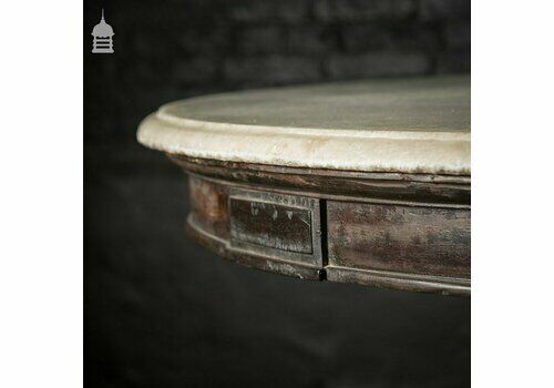 Marble Topped Table, Late 19th C Ebonised Neo Classical Circular