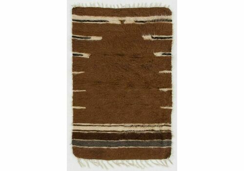 2.8x4.2 Ft Soft Mohair Wool Kilim Rug. Floor Covering & Wall Hanging, Bed Cover