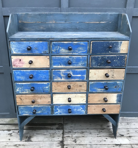 Vintage Wooden Workshop Drawers Vinterior