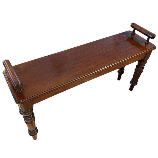 English Mahogany Window Seat, 1950s photo furniture