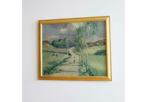 Vintage Swedish Landscape, Oil Painting By Henrik Skagh, Mid Century Painting, Impressionist Painting, Decorative Art, Original Artwork