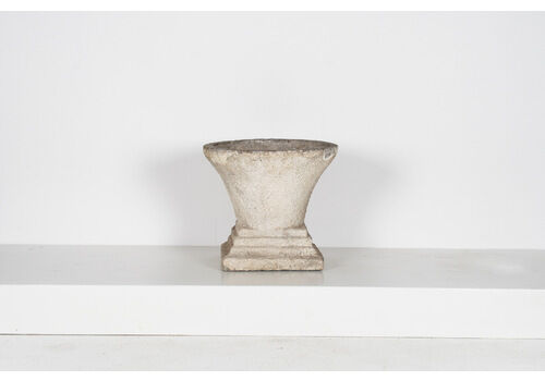 Mid Century Concrete Garden House Planter With Weathered Patina In The Manner Of Willy Guhl