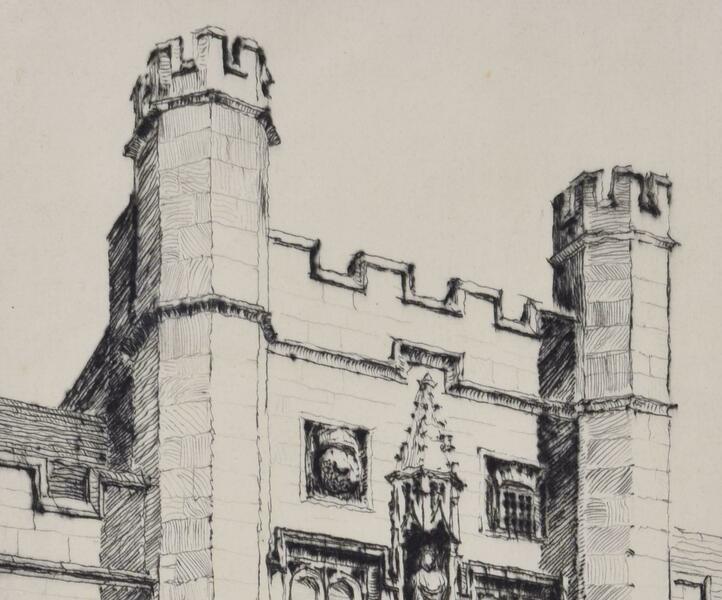 Cyril Power Christ's College, Cambridge Etching By Cyril Power photo furniture