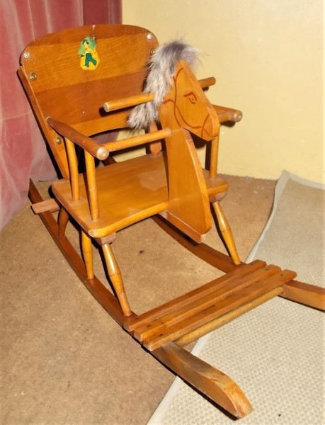 Vintage Child S Rocking Chair Horse Head Rocking Seat Vinterior