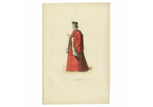 Eminent Venetian Senator In Traditional Robes: A Portrayal Of Political Prestige