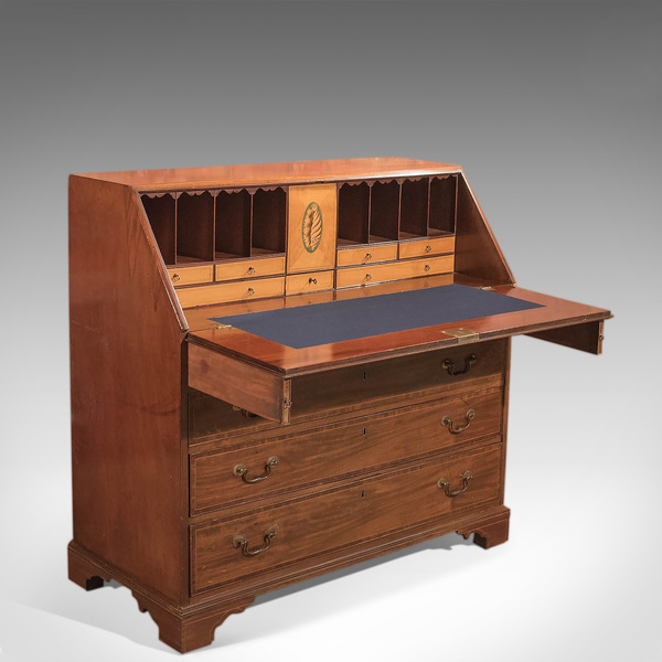 Antique Bureau Georgian Mahogany Desk Writing Table English C 1780