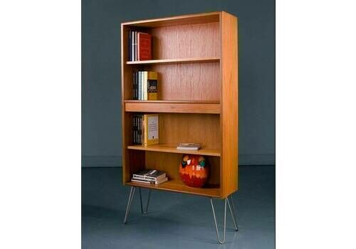 Vintage G Plan Mid Century Retro Teak Bookcase On Hairpin Legs