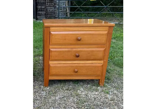 Vintage Solid Oak Bedside Chest