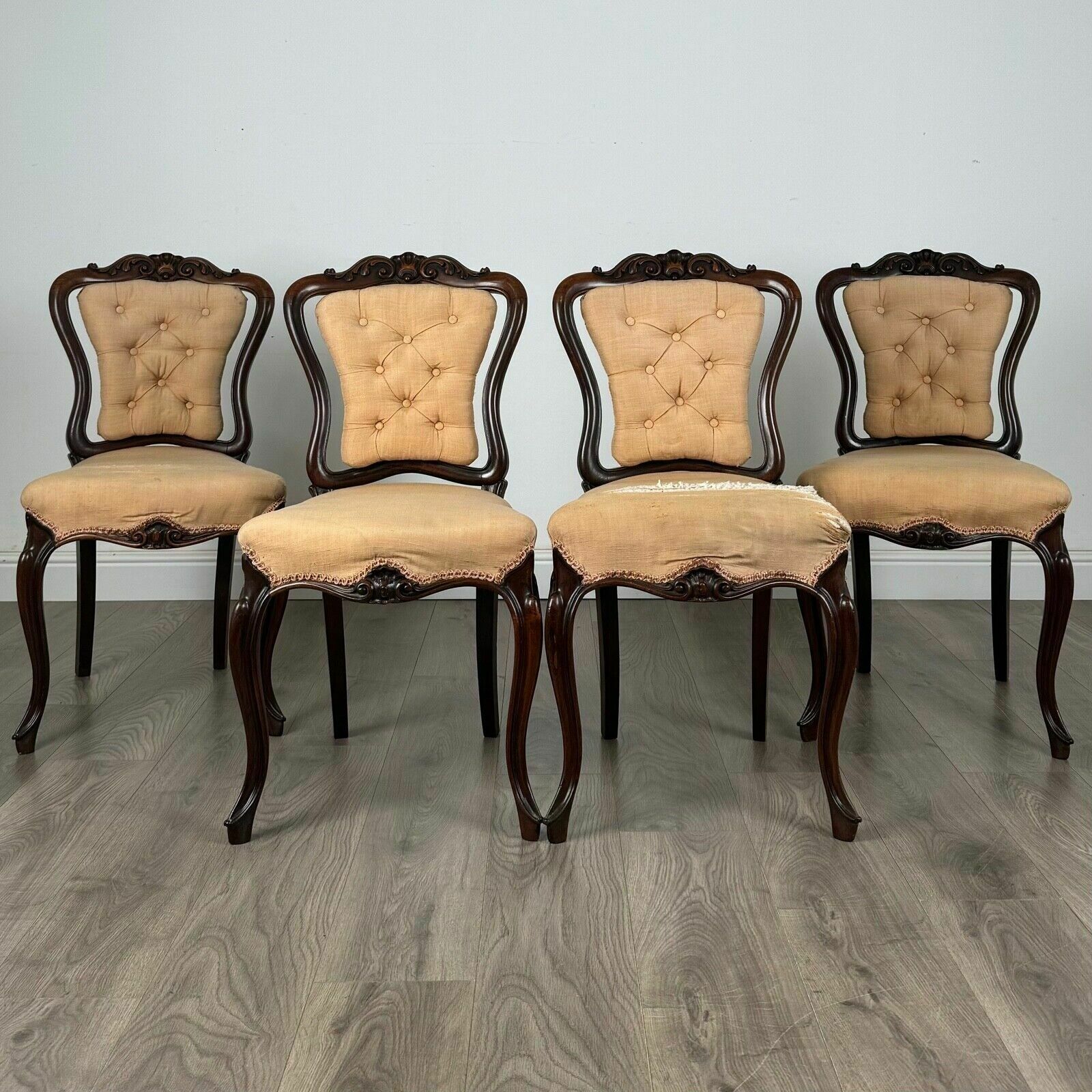 Antique 19th Century Set Of 4 Finest Quality Dining Chairs