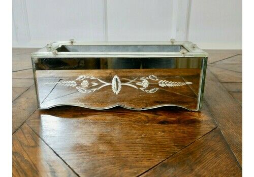 An Etched Venetian Mirrored Planter Trough