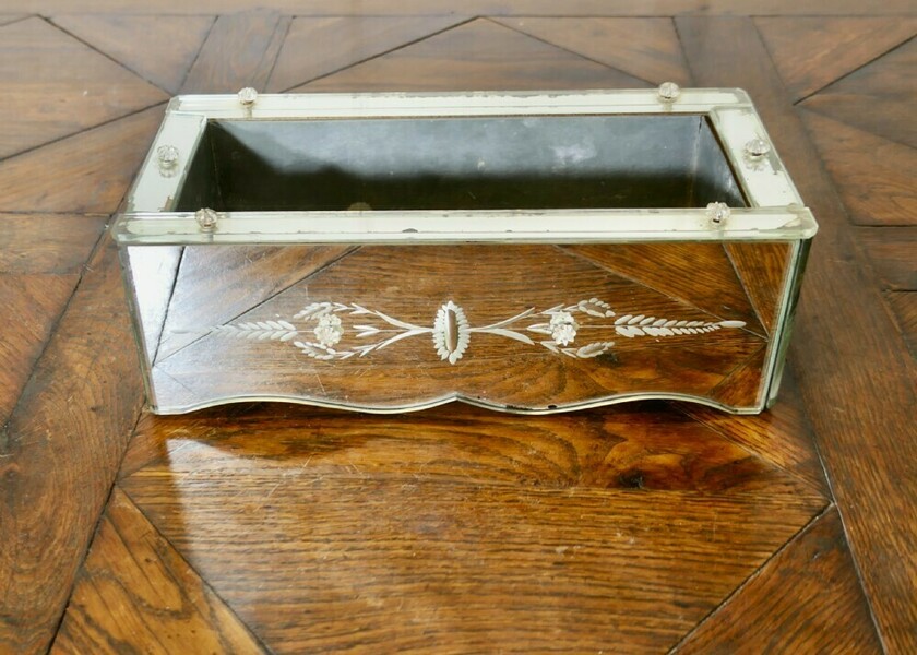 An Etched Venetian Mirrored Planter Trough photo furniture