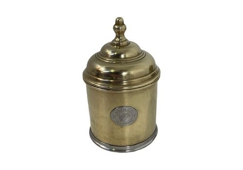 Vintage, Marked   Brass Container   Mermaid Trademark   Tobacco Jar