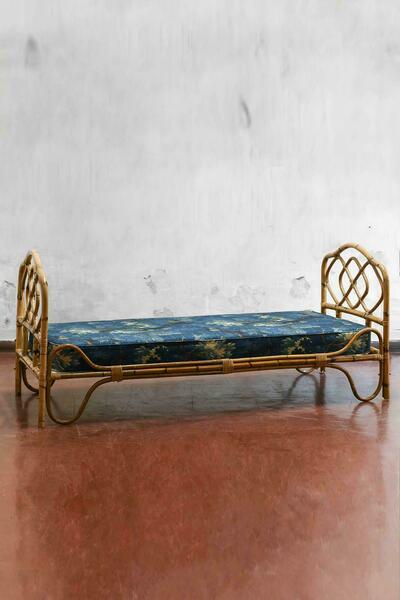 Day Bed With High Side Rails, Crafted In Wicker photo furniture